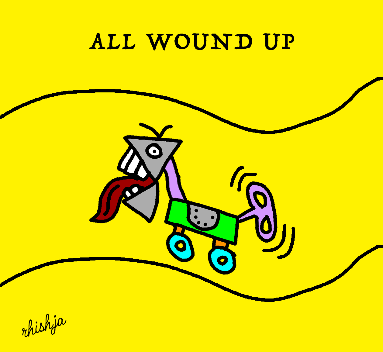 All Wound Up artwork by Rhishja Cota.